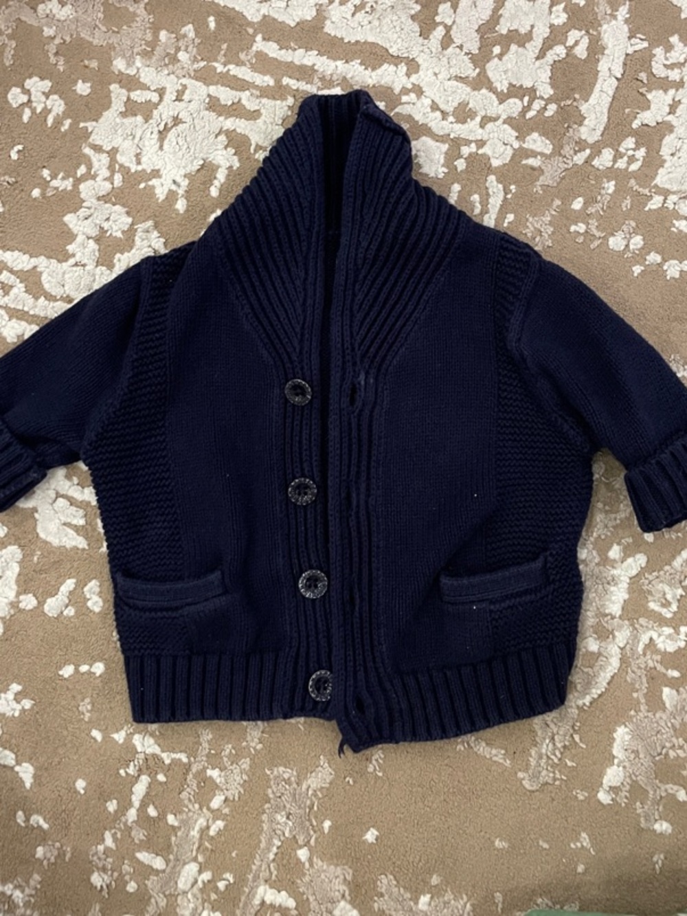 Baby Gap Dark Navy Knit Button Cardigan